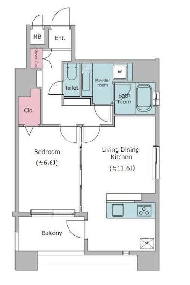 レジディア島津山の物件間取画像