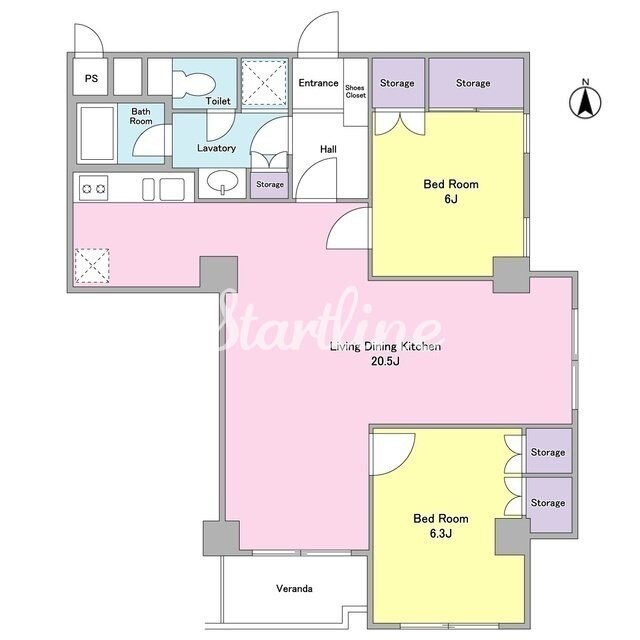 ベルファン西麻布 の物件間取画像