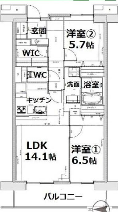 アクティ目黒駅前2号棟の物件間取画像