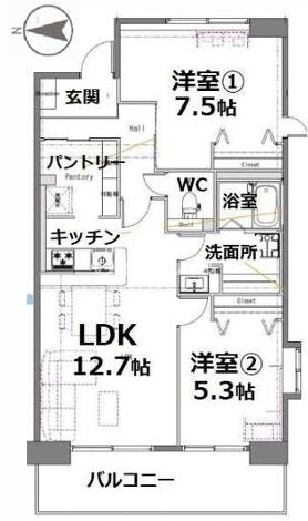 アクティ目黒駅前2号棟の物件間取画像