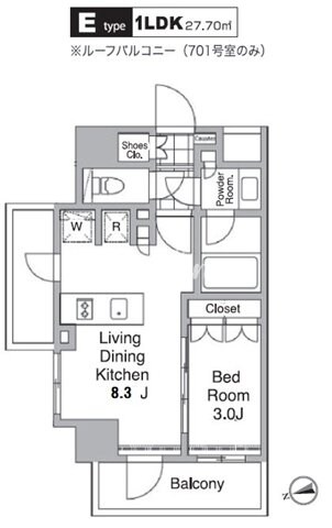 レジディア目黒IVの物件間取画像