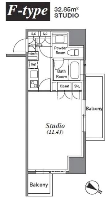 アジリア南麻布J'sの物件間取画像