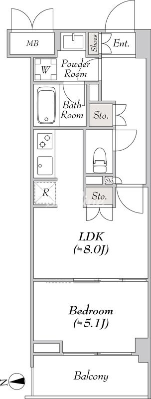 ミリアレジデンス大岡山の物件間取画像
