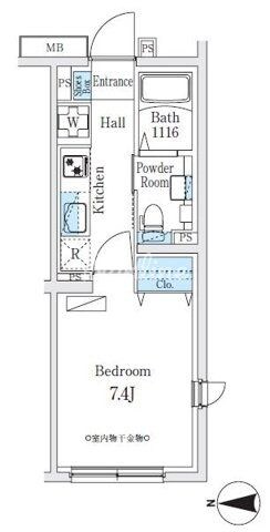 ラクラス旗の台の物件間取画像