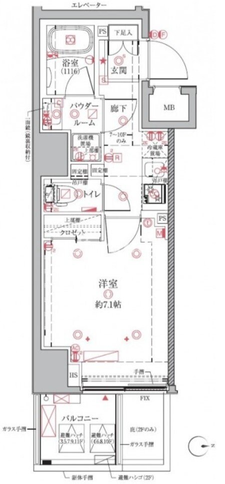 クレイシアIDZ浅草の物件間取画像