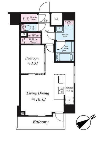 ログ上野駅前の物件間取画像