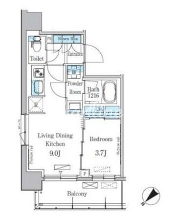 パークアクシス押上テラスの物件間取画像