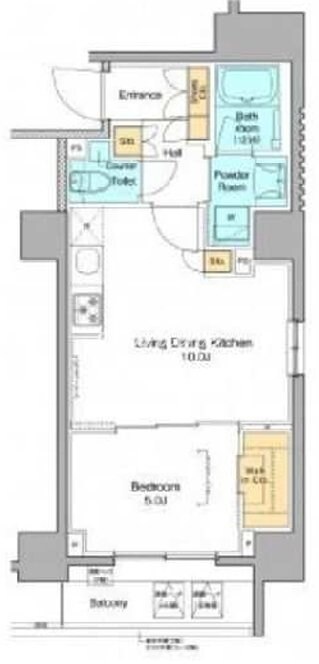 プラウドフラット上野松が谷の物件間取画像