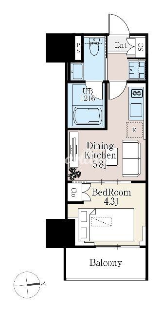 ザ・ライオンズフォーシア町屋の物件間取画像