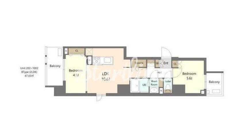 エスレジデンス浅草ディヴァ―スの物件間取画像