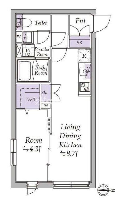 アトリオフラッツ日暮里の物件間取画像