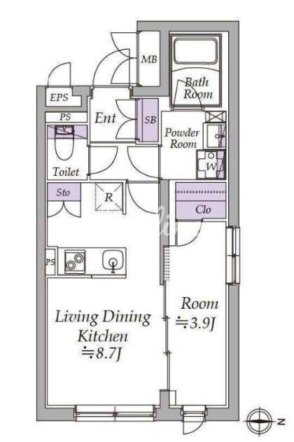 アトリオフラッツ日暮里の物件間取画像