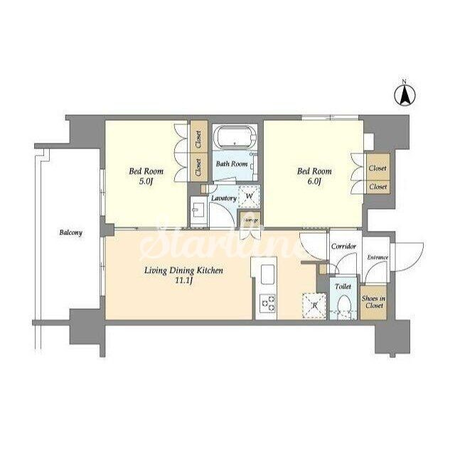 ジオエント上野稲荷町の物件間取画像