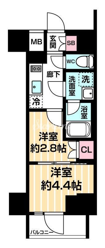 アルコバレーノ南千住の物件間取画像