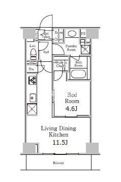 レジディア千駄木の物件間取画像