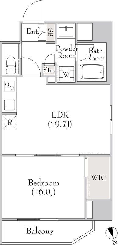 ルミークアン北上野の物件間取画像