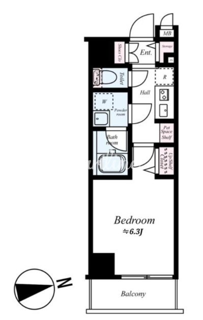 プレール・ドゥーク浅草IVの物件間取画像