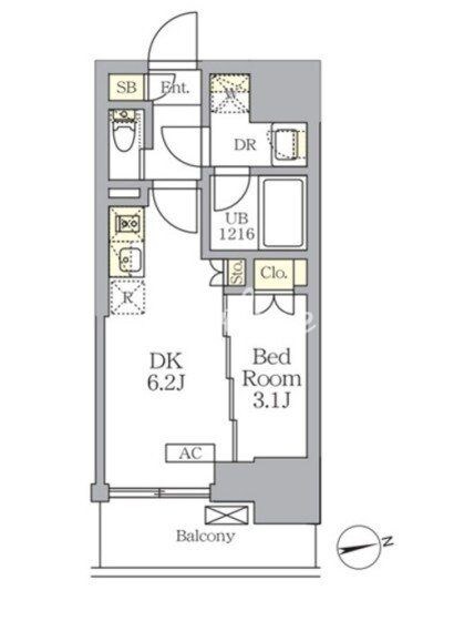 ザ・ライオンズフォーシア文京湯島の物件間取画像