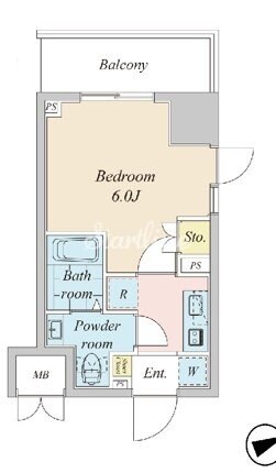 プラウドフラット神楽坂IIの物件間取画像