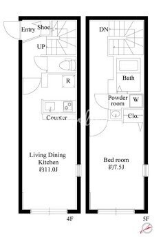 プロスパー飯田橋の物件間取画像
