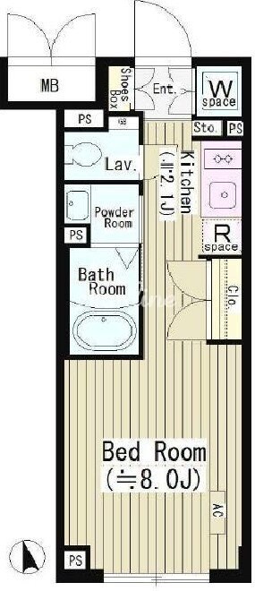 センテナリオ市谷二十騎町(Centenario市谷二十騎町)の物件間取画像