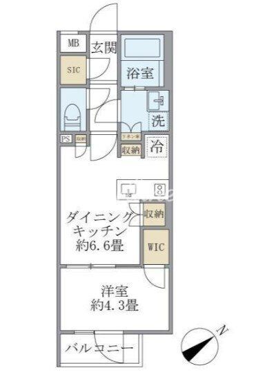 コンポジット早稲田鶴巻町の物件間取画像
