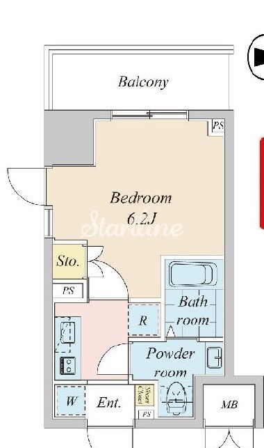 プラウドフラット神楽坂IIの物件間取画像
