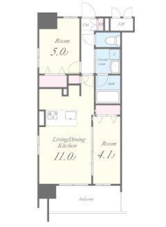 ROOTs Shinjuku Wakamatsuchoの物件間取画像