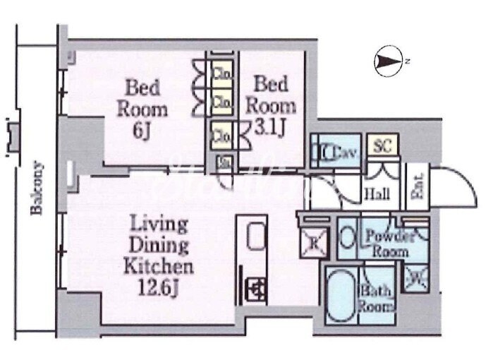 クレストコート目白新坂レジデンスの物件間取画像