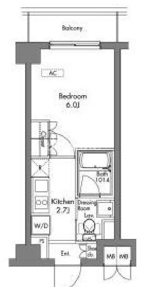プラウドフラット神楽坂の物件間取画像
