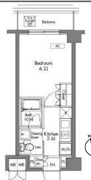 プラウドフラット神楽坂の物件間取画像