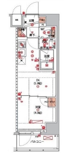 ハーモニーレジデンス新宿早稲田ザ・ガーデンの物件間取画像