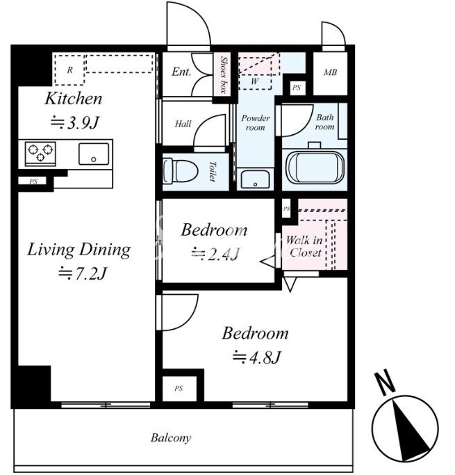ヴェルデ若葉の物件間取画像