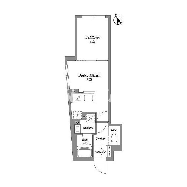 グローリオシェルト四谷坂町の物件間取画像