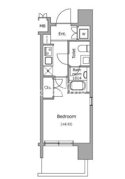 レジディア新宿御苑の物件間取画像