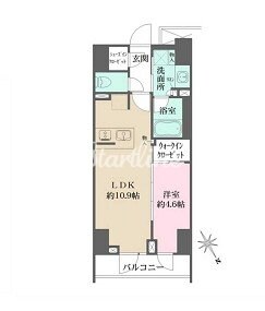 ルフォンプログレ四谷の物件間取画像