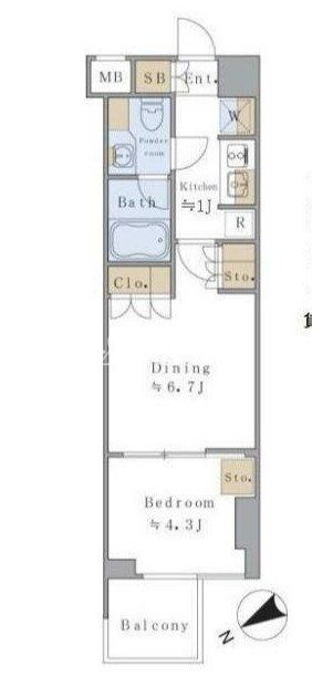 ブリリアイスト千駄ヶ谷の物件間取画像