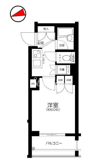 パレステュディオ新宿御苑駅前の物件間取画像