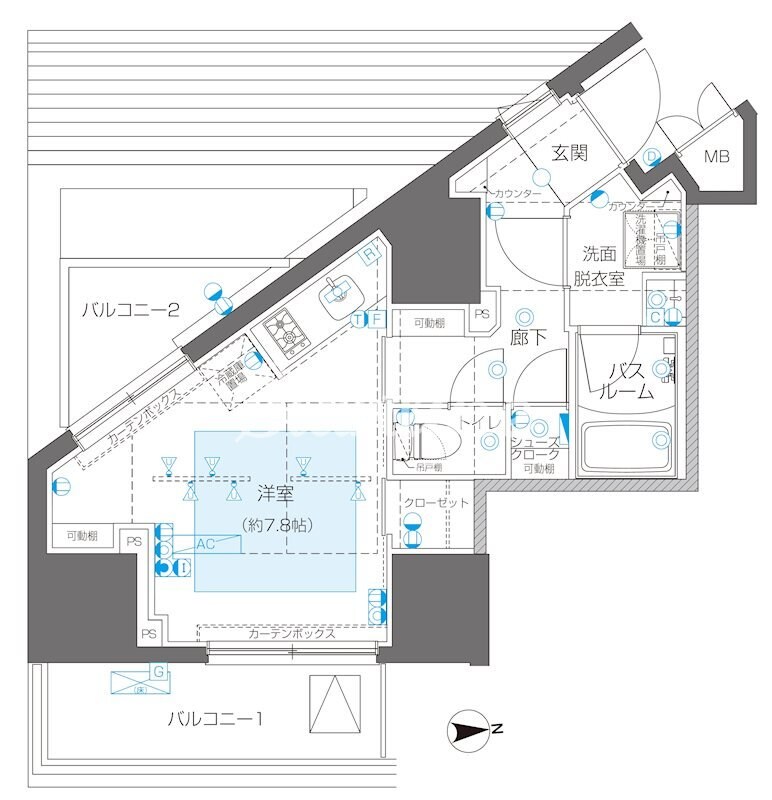 ズーム信濃町の物件間取画像