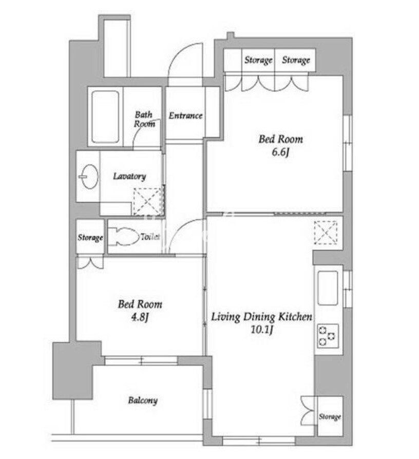 HF若松河田レジデンスの物件間取画像