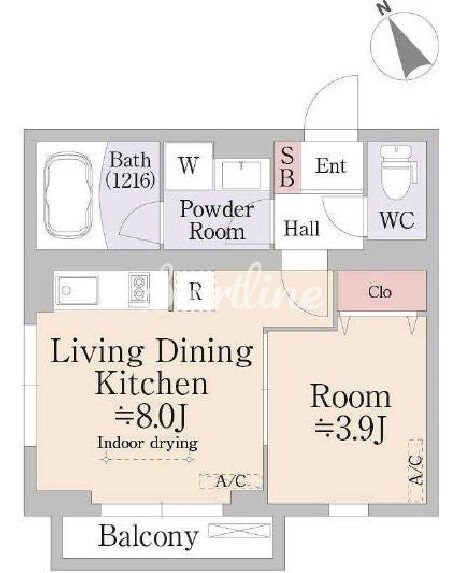 スクエア市谷河田町ヒルサイド(SQUARE市谷河田町hillの物件間取画像