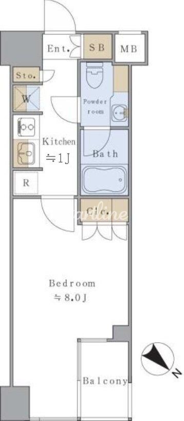 ブリリアイスト千駄ヶ谷の物件間取画像
