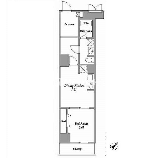 エスティメゾン東新宿の物件間取画像