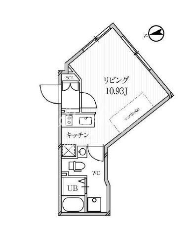 ルクレ東新宿の物件間取画像