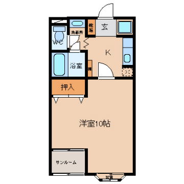 サンローラン藤ヶ丘の物件間取画像