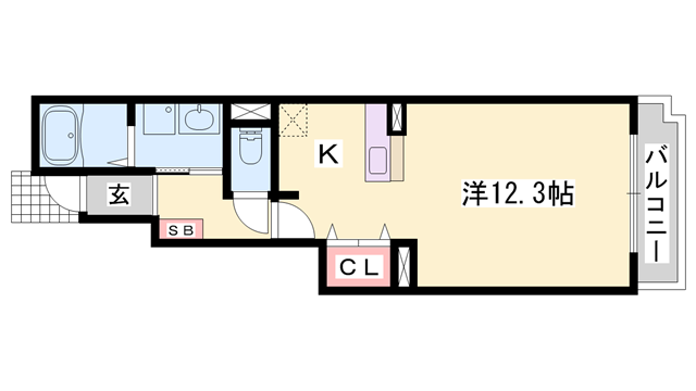 サンフローラB棟の物件間取画像