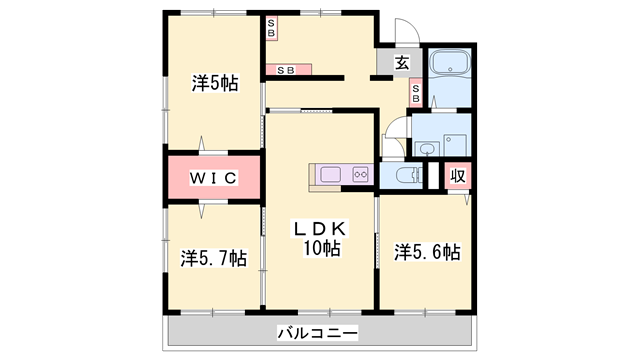 ハイツ赤坂の物件間取画像