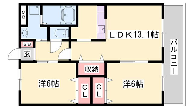 ハイツエトワールの物件間取画像