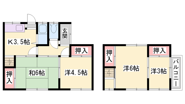 書写戸建ての物件間取画像