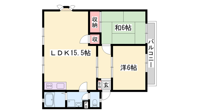 姫路駅 バス20分 安室分館前下車:停歩8分 2階の物件間取画像